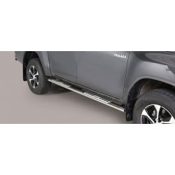 TUBES MARCHE PIEDS OVALE INOX DESIGN TOYOTA HI-LUX 2016- DOUBLE CAB