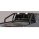 ROLL BAR INOX THERMOLAQUE NOIR DOUBLE TUBES D.76 TOYOTA HI-LUX 2016- DOUBLE CAB.