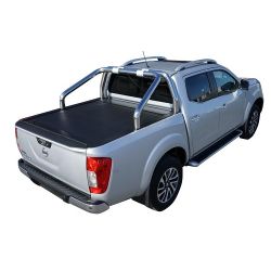 ROLL BAR INOX NOIR 76 NISSAN NAVARA NP300 2016- COMPATIBLE ROLL TOP COVER - accessoires 4X4 MISUTONIDA