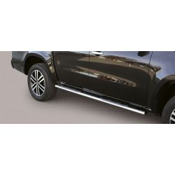 TUBES MARCHE PIEDS OVALE INOX MERCEDES X CLASS 2017- double cabine - CE - accessoires 4x4 MISUTONIDA