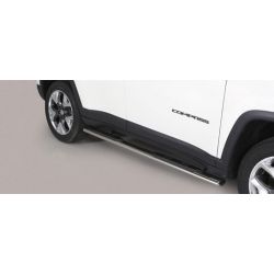 TUBES MARCHE PIEDS OVALE INOX JEEP COMPASS 2017- - accessoires 4x4 MISUTONIDA