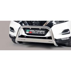 MEDIUM BAR INOX D.63 NISSAN QASHQAI 03/2017- CE - accessoires 4x4 MISUTONIDA