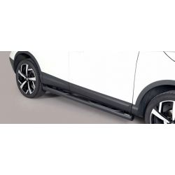 TUBES MARCHE PIEDS INOX NOIR D.76 NISSAN QASHQAI 03/2017 - accessoires 4x4 MISUTONIDA