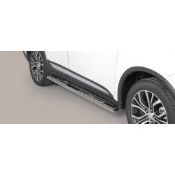 TUBES MARCHE PIEDS OVALE INOX DESIGN MITSUBISHI OUTLANDER HYBRIDE 2015- - accessoires 4x4 MISUTONIDA