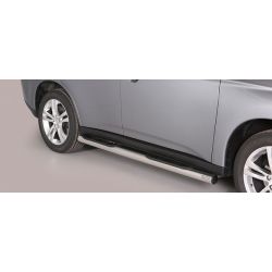 TUBES MARCHE PIEDS INOX D.76 MITSUBISHI OUTLANDER HYBRIDE 2013-2015 - accessoires 4x4 MISUTONIDA