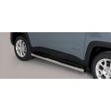 TUBES MARCHE PIEDS INOX NOIR D.76 JEEP RENEGADE 2018- - accessoires 4x4 MISUTONIDA