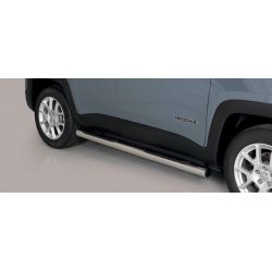 TUBES MARCHE PIEDS INOX NOIR D.76 JEEP RENEGADE 2018- - accessoires 4x4 MISUTONIDA