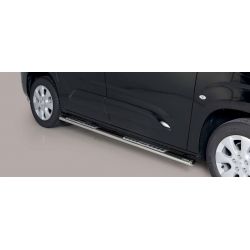 TUBES MARCHE PIEDS OVALE INOX NOIR DESIGN OPEL COMBO 2018 - accessoires 4x4 MISUTONIDA