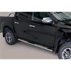 TUBES MARCHE PIEDS OVALE INOX DESIGN MITSUBISHI L200 DC 2019- - accessoires 4x4 MISUTONIDA