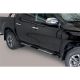 TUBES MARCHE PIEDS OVALE INOX NOIR DESIGN MITSUBISHI L200 DC 2019- - accessoires 4x4 MISUTONIDA 