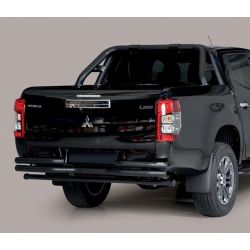 PARE CHOC ARRIERE INOX NOIR MITSUBISHI L200 DC 2019- - accessoires 4X4 MISUTONIDA